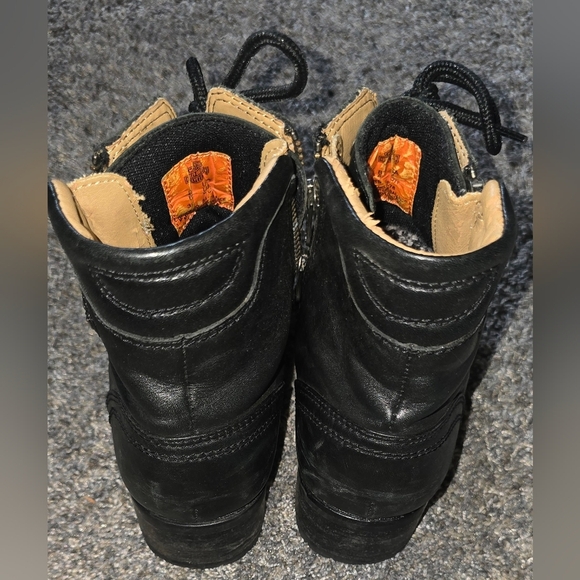 Harley Davidson Black Boots Womens Size 8 Badlands 6 Inch Ankle Combat - Picture 3 of 9